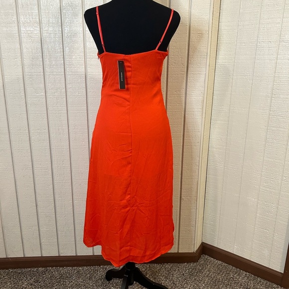 Lulu’s Perfect For You Coral Red Midi Column Dress, size XS. NWT. - Picture 3 of 7